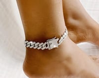 Image 2 of Bling cuban Link Ankle Bracelet