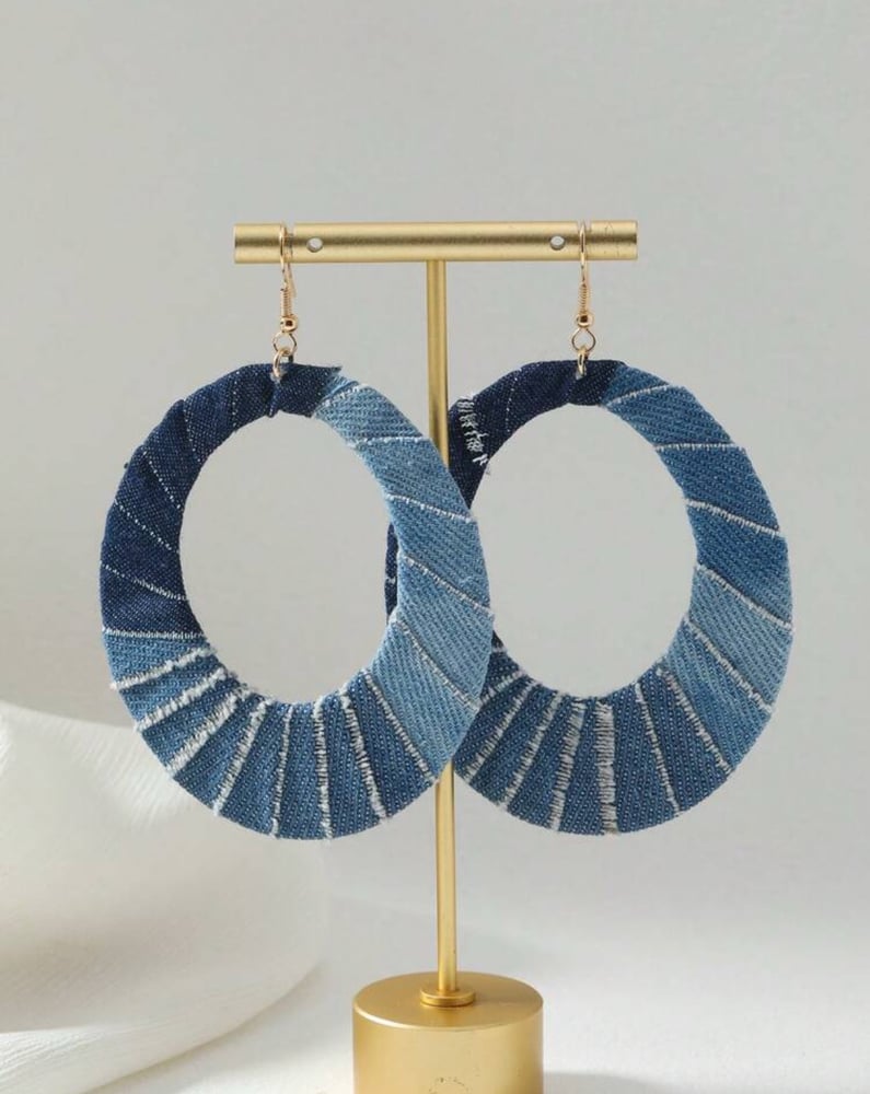 Image of “Western Denim Earrings”