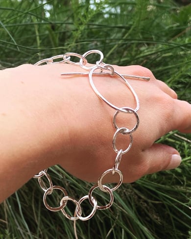 The Hammered Chain Link Bracelet