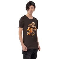 Image 24 of Beautiful Watercolor Tan and Mushrooms and Orange Leaves Unisex t-shirt