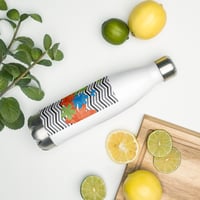 Image 4 of Stainless steel water bottlewith Stripes and Floral