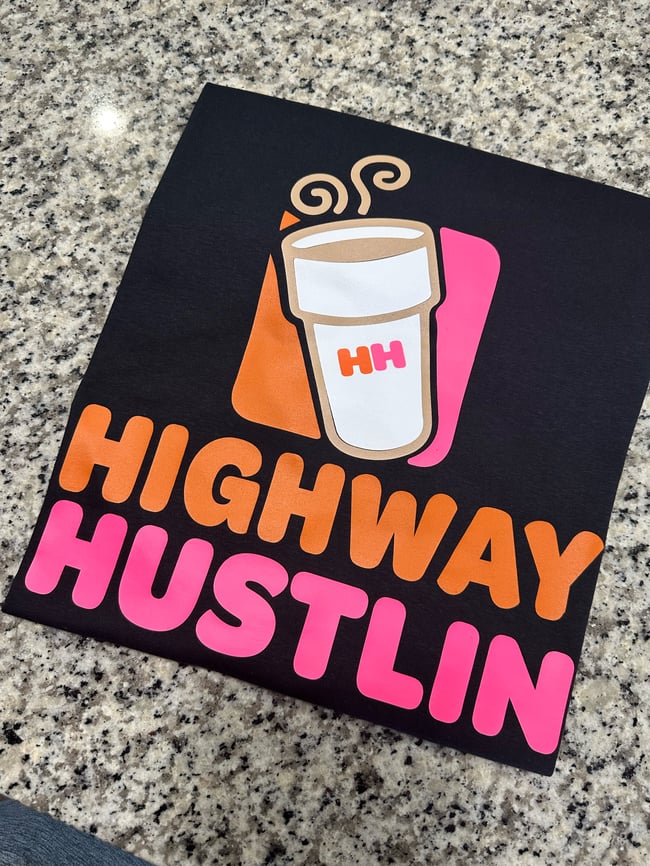 HIGHWAY HUSTLIN TSHIRT “DUNKIN DONUT”