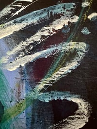 Image 3 of “I Am Here Feeing” original 16” x 20” mixed media; oil acrylic and graphite on canvas 