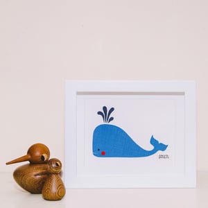 Image of Whale Fabric Collage