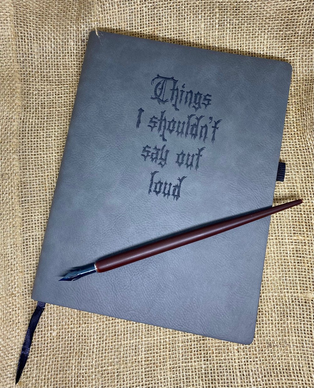 Things I Shouldn’t Say Outloud leatherette notebook