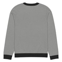 Image 2 of Shrunken Kewp Blue/grey Knitted crew neck sweater