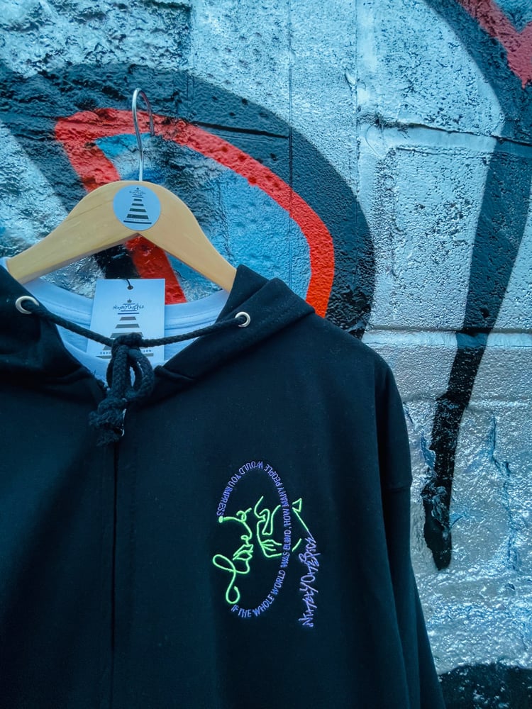 Image of Black Faces Zip Up Hoody