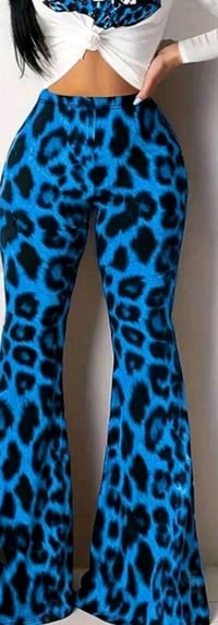 Image 1 of Women's Leopard Print Flared Pants