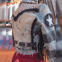 Image 8 of Denim jacket with lacings