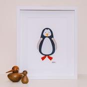 Image of Penguin Fabric Collage