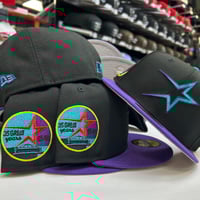 Image 2 of New Era 59Fifty Black/ Deep Purple/ Tempest Turquoise 