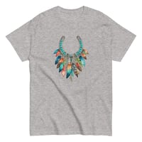 Image 8 of Unisex classic tee, Feathers and  Turquoise Horseshoe Tee, Western
