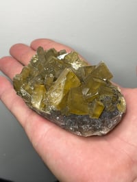 Image 15 of Yellow Barite On Purple Fluorite Specimen | Jiangxi China #2765