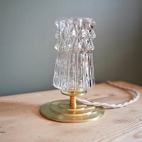 Image 3 of Lampe A Poser Verre Ciselé Haute