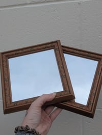 Image 1 of vintage wooden mirror set