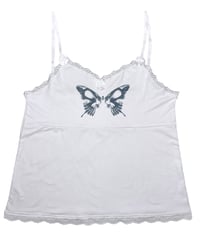 Image 1 of butterfly skull tank top