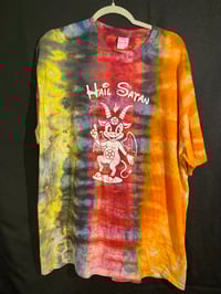 Image 1 of 2XL Hail Satan Tie Dye Shirt