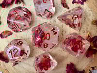 Image 2 of Philter of Love | D&D Love Potion Rose Petal Dice Set in Bottle