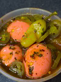 Homemade Pickled Egg Spicy Bowl ***NO SAUSAGES***