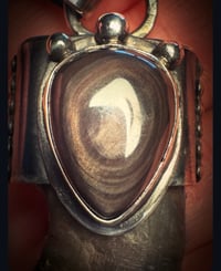 Image 5 of Large bear claw with Sheen Obsidian 