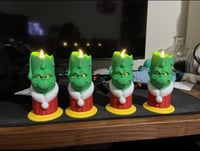 Image 1 of Christmas Grinch tea light holder