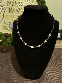 Image 2 of Garnet x Pearl Chain 