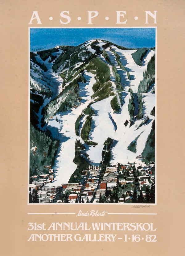 Image of 1982 Aspen Winterskol Vintage Poster