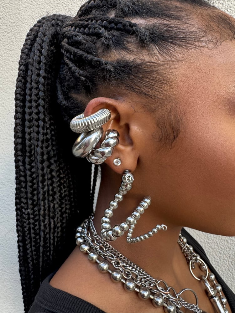 Image of silver spirals