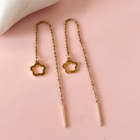 Image 4 of Flower Threader Earrings