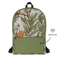 Image 4 of Art Nouveau Inspired Light and Airy Boho Floral Sketch Backpack