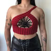 cross your heart spiderweb top