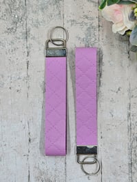 Image 1 of Diamond Embossed Wristlet Keychain