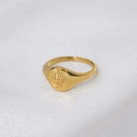 Image 1 of Flower Garden Signet Ring 