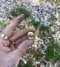 Image 4 of Pink conch mixed metal ring - size 5.25