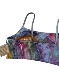 Image 7 of L/XL (40) Cotton-Blend Strappy Bralette in Sunrise Geode Ice Dye