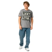 Image 2 of Lucky/Lethal Unisex organic ribbed neck t-shirt