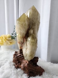 Image 3 of 8.1lb XL Citrine Crystal Cluster With Custom Wood Stand