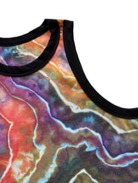 Image 8 of 4X PLUS Ladies Fitted Knit Contrast Tank in Bold Geode Ice Dye
