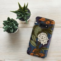 Image 5 of Art Nouveau Inspired Blue, Orange and White Boho Hippie Floral Sketch Tough case for Samsung®