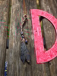 Image 4 of Electroformed Black Kyanite large broom necklace