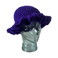 Image 3 of Purple Ruffle Hat