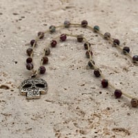 Image 1 of Jasper Skull Necklace