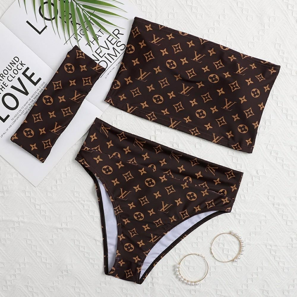 louis vuitton bathing suit high waisted