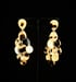 Image of Tan & Brown Marbled Pierced Earrings 