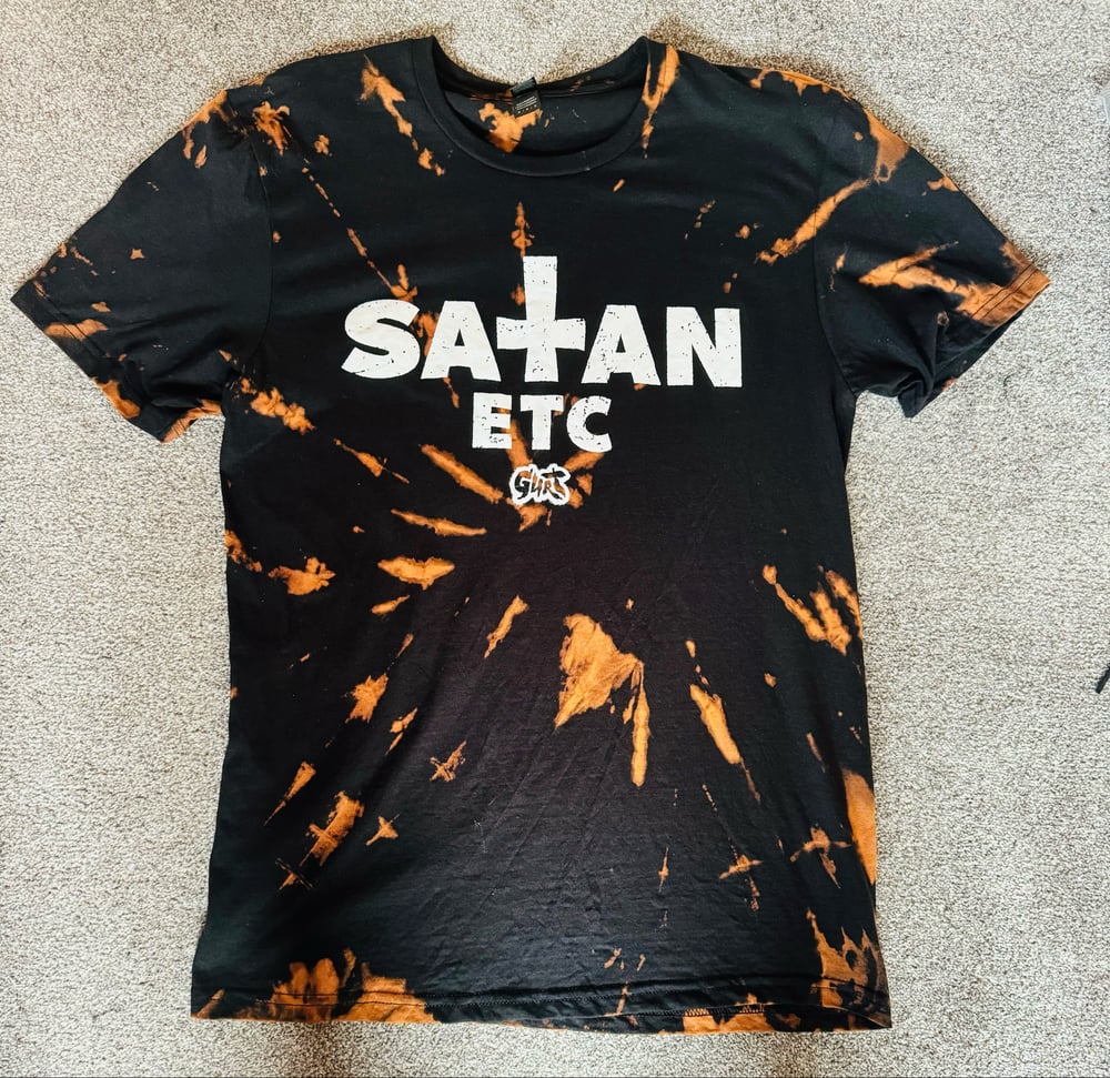 Image of ‘Satan etc’ Logo - Reverse tie dye shirt