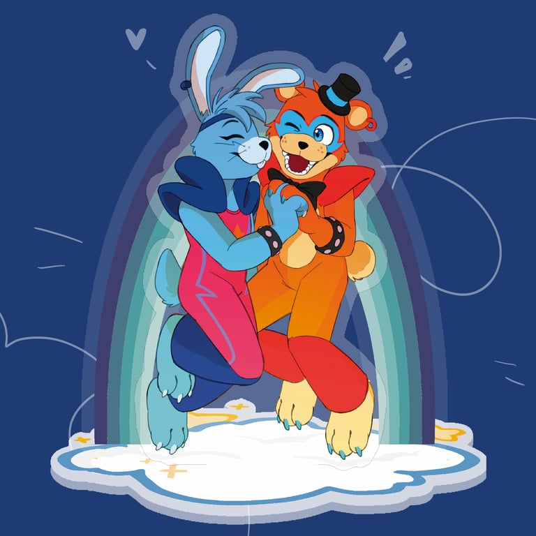 Fnaf Bunny x Freddy standee