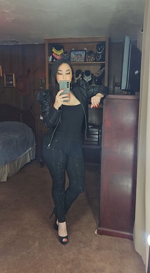 Image of Black Rhinestone Pants