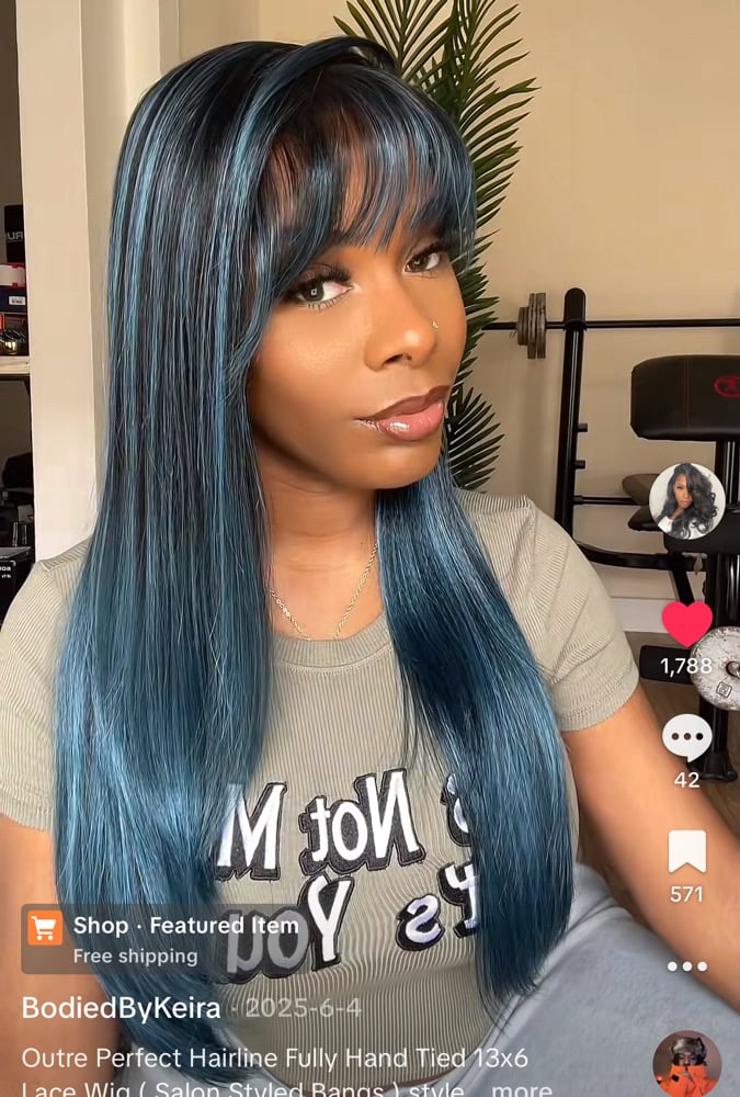 Image of Outre Perfect Hairline Salon Styled Bangs 13X6 Lace Frontal Wig - Katrina