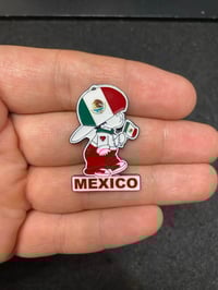 Image 1 of Mexico Vintage Walking Kid Enamel Pin