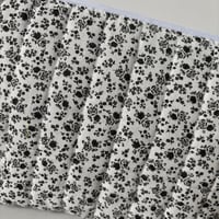 Image 3 of Black Floral Handmade Quilted Makeup Bag 